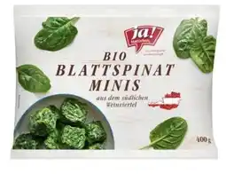Billa ja!natürlich Bio Blattspinat Minis Angebot