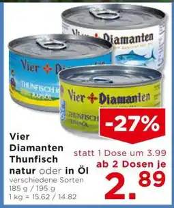 Unimarkt Vier Diamanten Thunfisch natur oder in Öl Angebot
