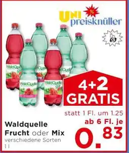 Unimarkt Waldquelle Frucht oder Mix Angebot