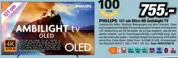 Red Zac PHILIPS 121 cm Ultra-HD Ambilight TV Angebot