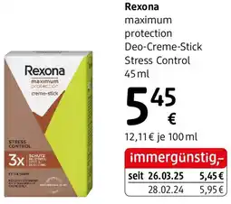 dm Rexona maximum protection deo-creme-stick Angebot