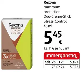 dm Rexona maximum protection deo-creme-stick Angebot