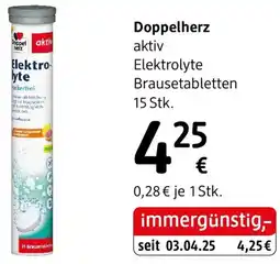 dm Doppelherz aktiv elektrolyte brausetabletten Angebot