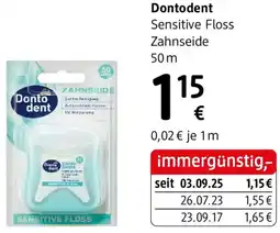 dm Dontodent sensitive floss zahnseide Angebot