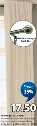 JYSK Vorhang elvalandet Angebot