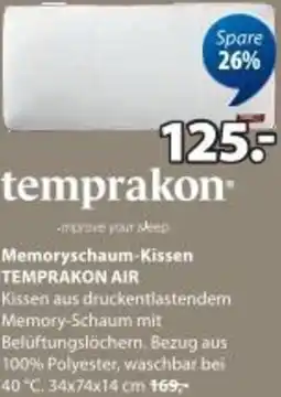 JYSK Memoryschaum-kissen temprakon air Angebot