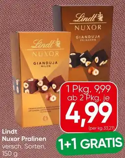 Eurospar Lindt Nuxor Pralinen Angebot