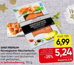 Eurospar Spar premium norwegischer räucherlachs Angebot
