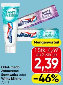 Eurospar Odol-med3 Zahncreme Samtweiss Angebot