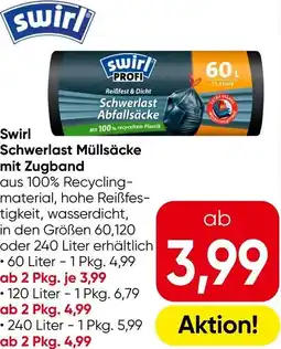 Eurospar Swirl schwerlast müllsäcke mit zugband Angebot