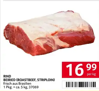 Rind beiried (roastbeef, striploin)