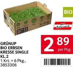 Transgourmet Grünup bio erbsen kresse single kl.2 Angebot