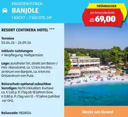 Hofer Reisen Kroatien/istrien banjole Angebot