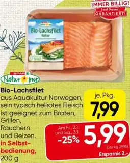 Spar Natur pur bio-lachsfilet Angebot
