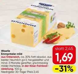 Spar Woerle Emmentaler mild Angebot
