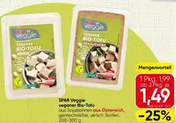 Spar Spar veggie veganer bio-tofu Angebot