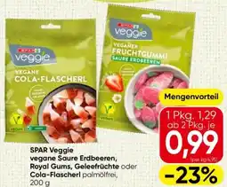 Spar SPAR Veggie vegane Saure Erdbeeren, Royal Gums, Geleefrüchte oder Cola-Flascherl Angebot