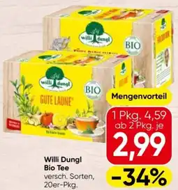 Spar Willi dungl bio tee Angebot