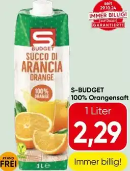 Spar S-budget 100% orangensaft Angebot
