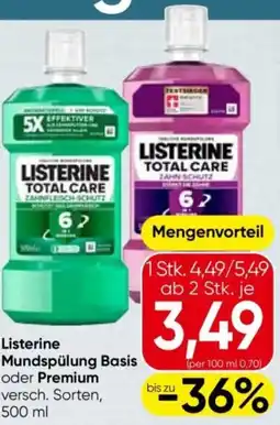 Spar Listerine mundspülung basis Angebot