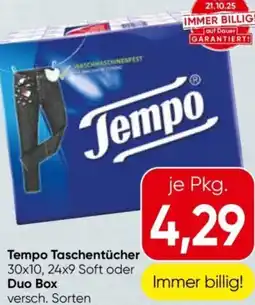 Spar Tempo Taschentücher Angebot
