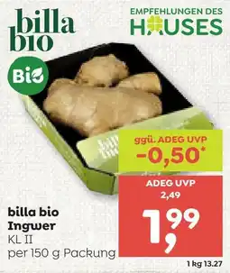 ADEG billa bio Ingwer Angebot