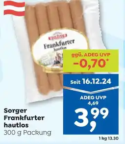 ADEG Sorger Frankfurter hautlos Angebot