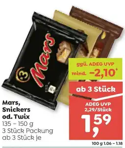 ADEG Mars, Snickers od. Twix Angebot