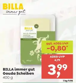 ADEG BILLA immer gut Gouda Scheiben Angebot