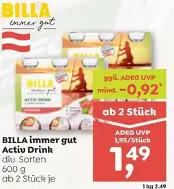 ADEG BILLA immer gut Activ Drink Angebot