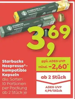 ADEG Starbucks Nespresso- kompatible Kapseln Angebot