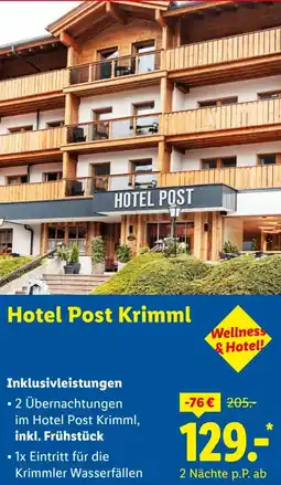 Lidl Reisen Hotel Post Krimml Angebot