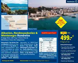 Lidl Reisen Albanien, Nordmazedonien & Montenegro Rundreise Angebot