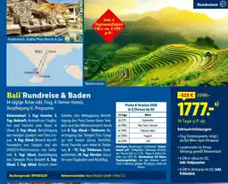 Lidl Reisen Bali Rundreise & Baden Angebot