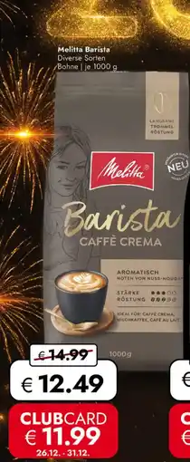 Travel FREE Melitta Barista Angebot