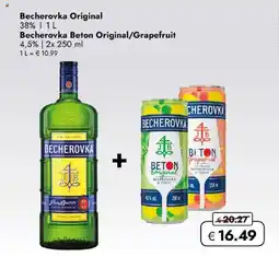 Travel FREE Becherovka Original & Becherovka Beton Original/Grapefruit Angebot