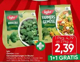 Spar Iglo Gemüse oder Gemüsemischungen im Beutel Angebot
