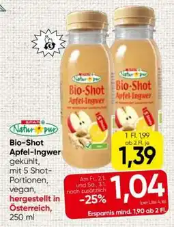 Spar Bio-Shot Apfel-Ingwer Angebot