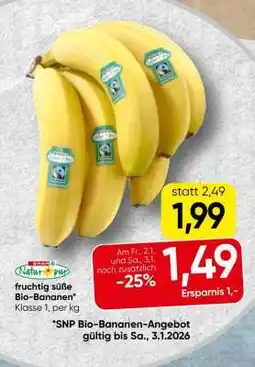 Spar Fruchtig-süße Bio-Bananen Angebot