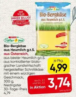 Spar Bio-Bergkäse aus Heumilch g.t.S. aus Österreich Angebot