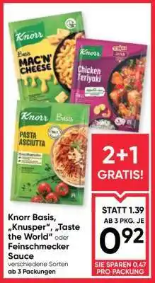 Maximarkt Knorr Basis, „Knusper“, „Taste the World“ oder Feinschmecker Sauce Angebot