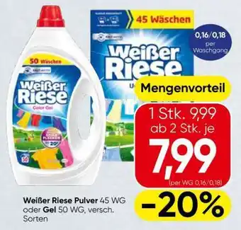 Spar Weißer Riese Pulver oder Gel Angebot