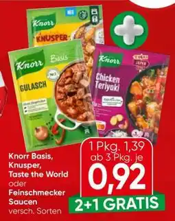 Spar Knorr Basis, „Knusper“, „Taste the World“ oder Feinschmecker Saucen Angebot