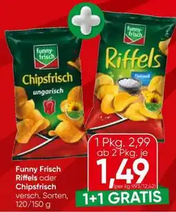 Spar Funny Frisch Riffels oder Chipsfrisch Angebot