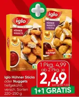 Spar Iglo Hühner Sticks oder Nuggets Angebot