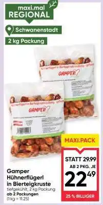 Maximarkt Gamper Hühnerflügerl in Bierteigkruste Angebot