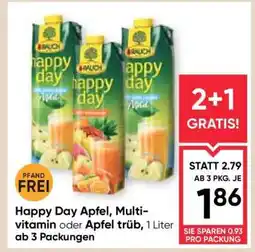 Maximarkt Happy Day Apfel, Multivitamin oder Apfel trüb Angebot