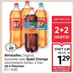 Maximarkt Almdudler Original, Zuckerfrei oder Spezi Orange Angebot