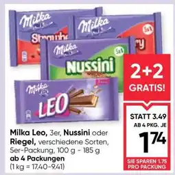 Maximarkt Milka Leo, Nussini oder Riegel Angebot