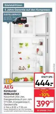 Maximarkt Kühlkombi RDB424E1AX Angebot